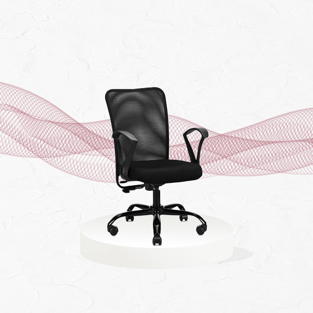 IAFA- Black Magna Mid Back Ergonomic Office Chair