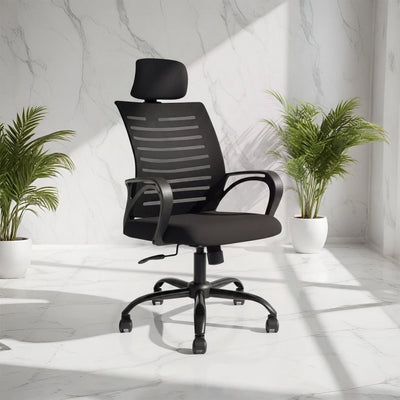 IAFA Black Diego High Back Office Chair Iafa Furniture Private Limited