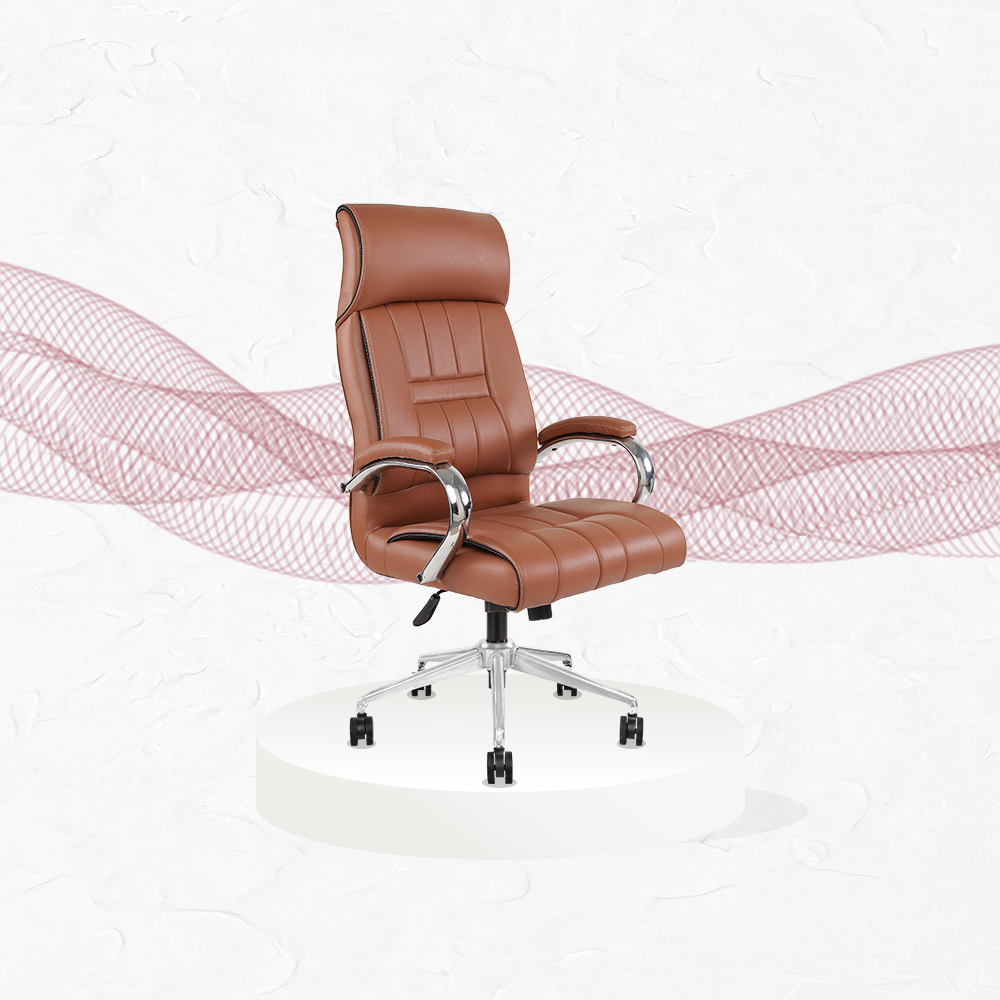 IAFA- Brown Zen Leatherette Home/Office Chair