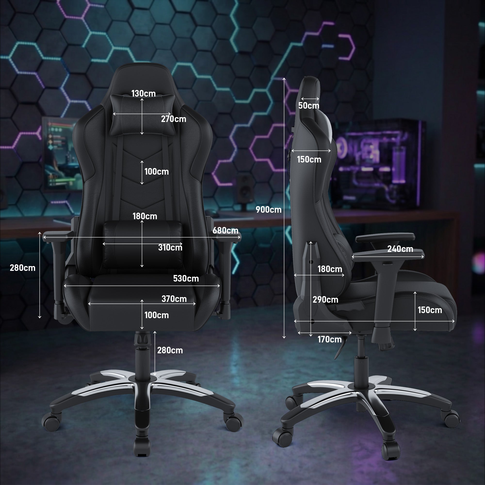 IAFA Black Orion High back Gaming Chair IAFA